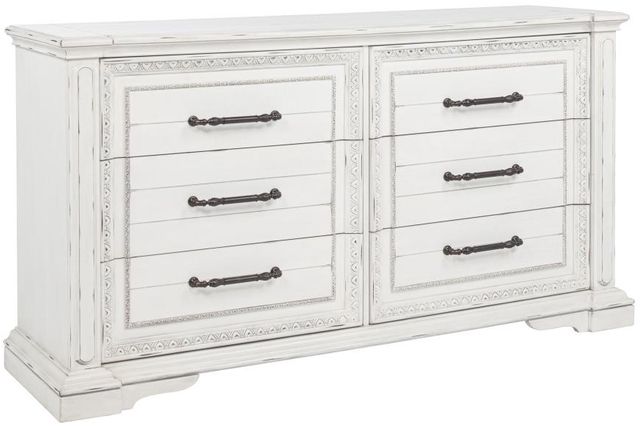 Coaster® McKinney 4-Piece Vintage White Eastern King Bedroom Set-3