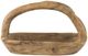 A & B Home Brown Teak Rectangular Tray with Handle-1