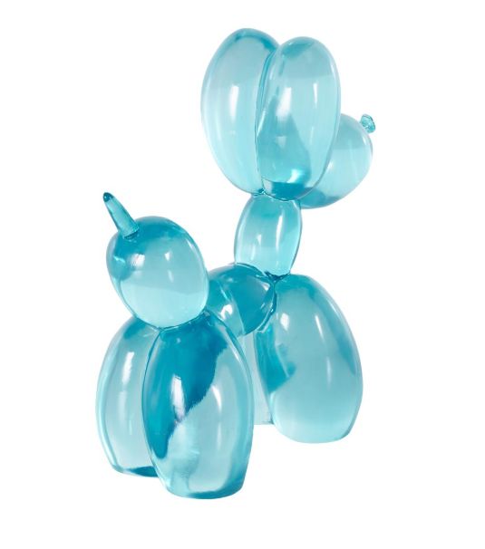 Deco Marche Cosmoliving by Cosmopolitan Light Blue Dog Balloon Tinted Decorative Sculpture-2