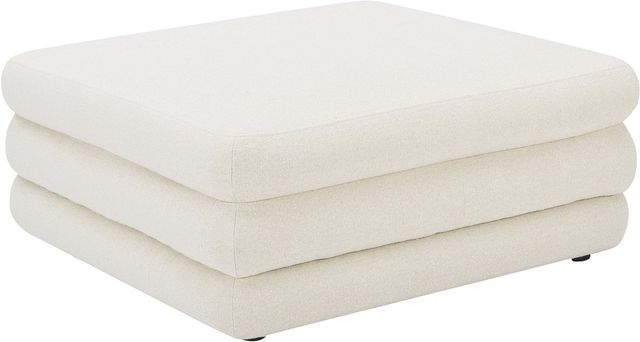 Moe's Home Collection Lowtide Warm White Ottoman-0