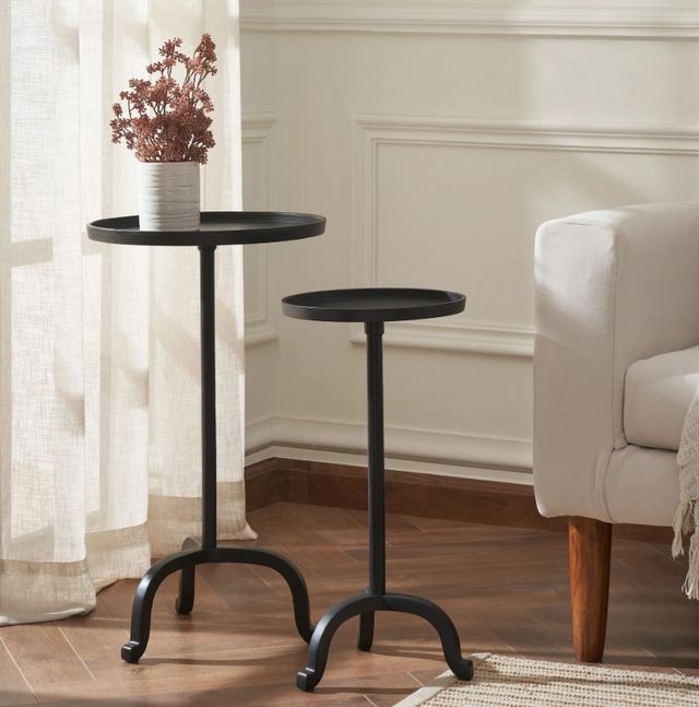 Renwil® Myra 2-Piece Matte Black Side Table Set-1