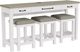 Riverside Furniture Cora 4-Piece Cloud/Fog Sofa Table with Stool Set-0