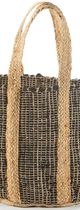Giftcraft Black/Natural Cotton & Jute Basket-1