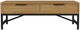 Intercon Newport Natural Oak Coffee Table with Black Base-2