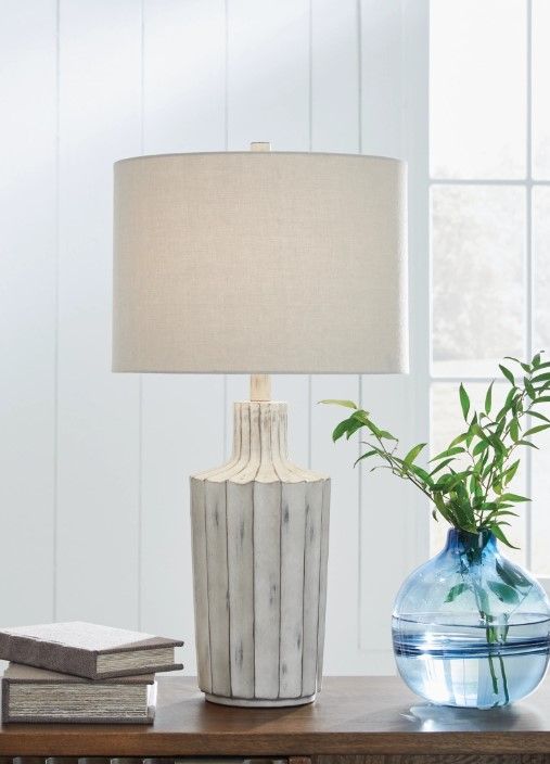 Signature Design by Ashley® Imre Poly Distressed Brown Table Lamp-2