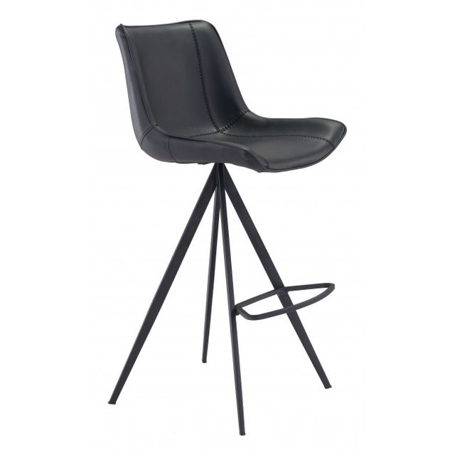 Zuo® Modern Aki Black Bar Chair-0