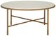 Signature Design by Ashley® Alben Beige Cocktail Table with Antique Gold Base-2