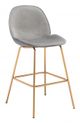 Zuo® Siena Gray and Gold Set of 2 Bar Chair-0