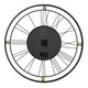 A & B Home Black/Gold Thin Metal Gear Clock-4