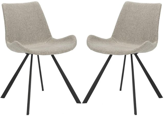Safavieh Terra 2-Piece Black/Light Gray Dining Side Chair Set-0