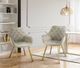 Mazin Furniture Ayami Beige/Gold Dining Arm Chair -4