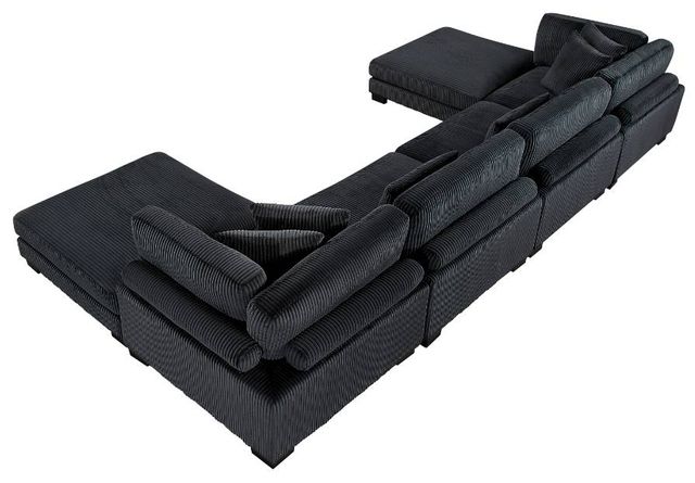 Homelegance® Traverse 6-Piece Black Modular Sectional with 2-Ottoman-3