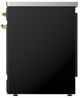 Ilve® Majestic III 30" Glossy Black Pro Style Induction Range with Solid Door and Brass Trim-2