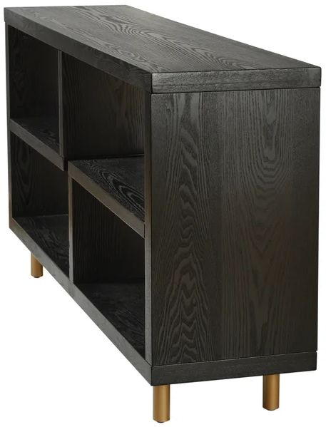 Stylecraft Norman Wyatt Home Ebony Woodgrain Console Table-3