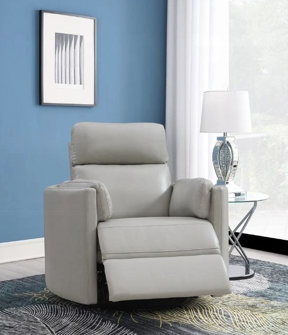 ACME Furniture Sagen Gray Swivel Glider Recliner-1