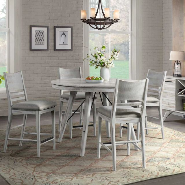 Intercon Modern Rustic Gray/Weathered White Panel Stool-1