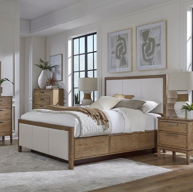 Whittier Wood® Furniture Bailey Nutmeg Nightstand-1