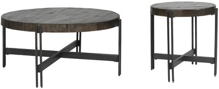 Signature Design by Ashley® Jillenhurst 2-Piece Dark Brown Living Room Table Set-0