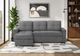 Monarch Specialties Inc. Lumos-13 Dark Grey Sleeper Sofa Storage Lounger and Reversible Chaise-2