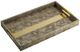 A & B Home 2-Piece Brown/Gold Nesting Tray Set-1
