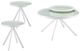 Coaster® Briggs 3-Piece Marble Printed Glass Top Occasional Table with White Base Set-0