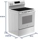 GE® 500 Series 30" White Freestanding Electric Range-3