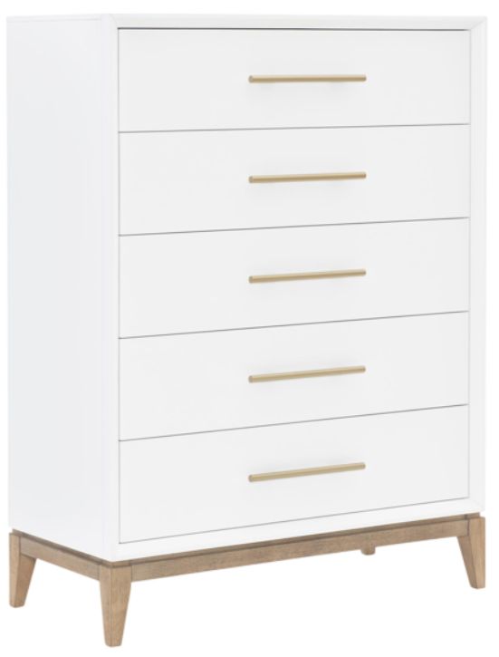 Legacy Classic Melrose Cloud White/Dessert Oak Chest Drawer -0