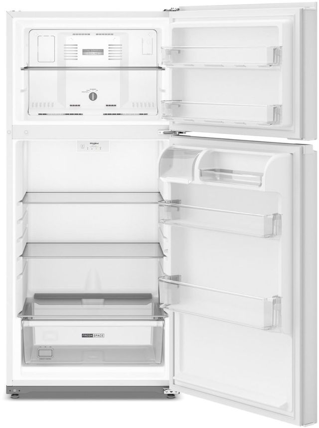 Whirlpool® 28" 14.3 Cu. Ft. White Top Freezer Refrigerator with Total Coverage Cooling-1