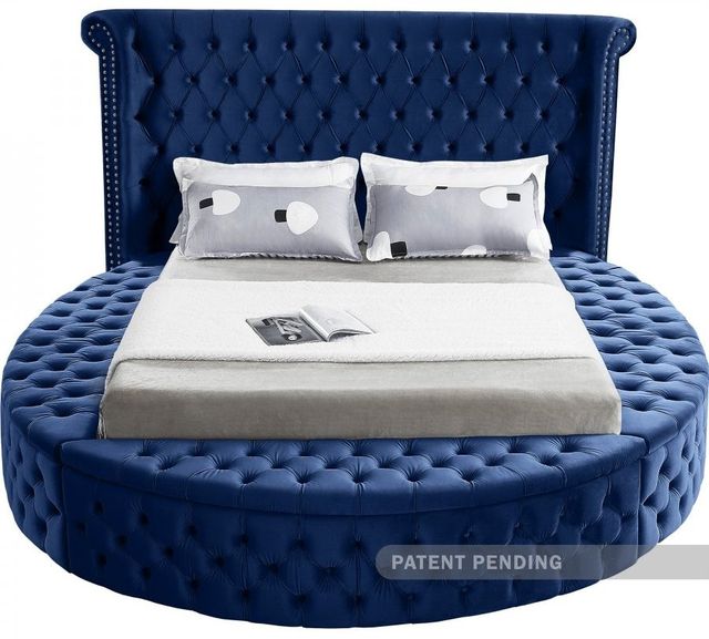 Meridian Furniture Luxus Navy Full Bed-1