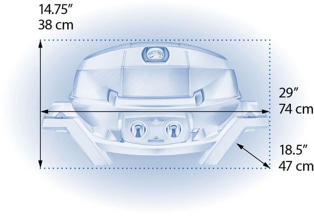 Napoleon TravelQ™ PRO 2-Burner Black Tabletop Natural Gas Grill-1