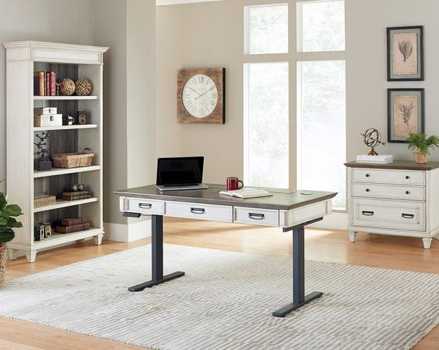 Martin Furniture Hartford Gray/White Electric Sit/Stand Desk-3