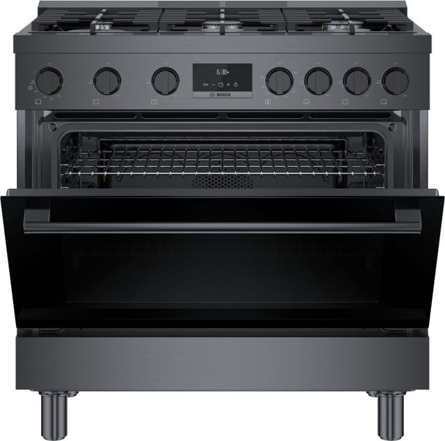 Bosch® 800 Series 36" Black Stainless Steel Pro Style Gas Range-2
