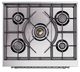 Ilve® Nostalgie II Noblesse 30'' White Pro Style Dual Fuel Range with Chrome Trim-2