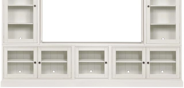 Hammary® Structures White Quintuple Display Entertainment with Display Piers-1