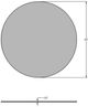 Amisco Customizable Calypso 42" Round Pub Counter Height Table with 0.5" Clear Glass/Walnut Veneer Top-1
