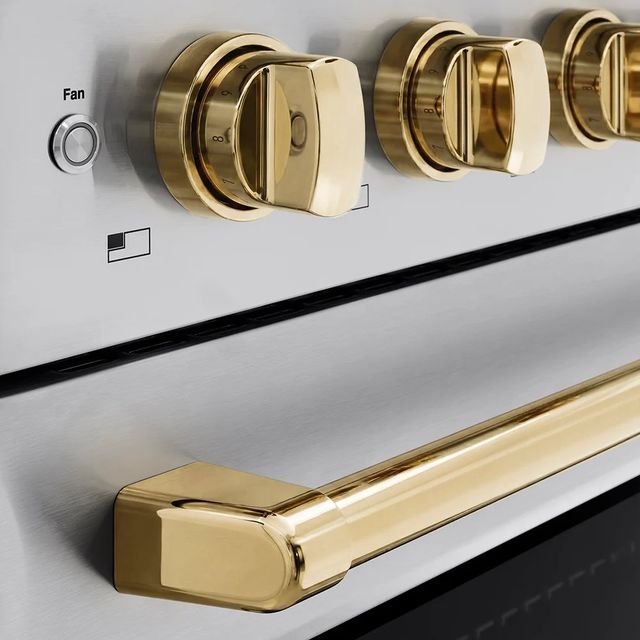 ZLINE Autograph Edition Paramount 24" Stainless Steel Pro Style Induction Range with Polished Gold Accents-3