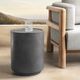 Classic Home Darsa Dark Gray Concrete Outdoor Accent Table-1