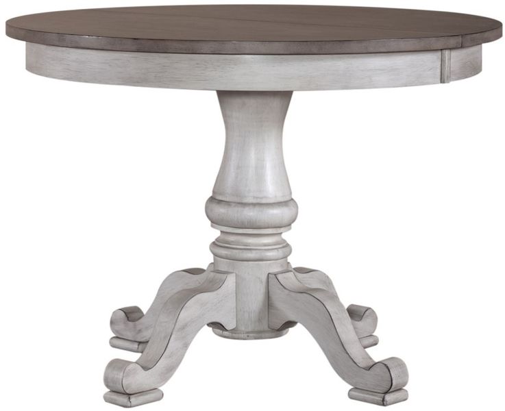 Liberty Furniture Ocean Isle Antique White Round Dining Table with ...