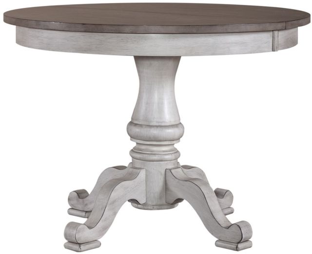 Liberty Furniture Ocean Isle Weathered Pine Dining Table with Antique White Base-3