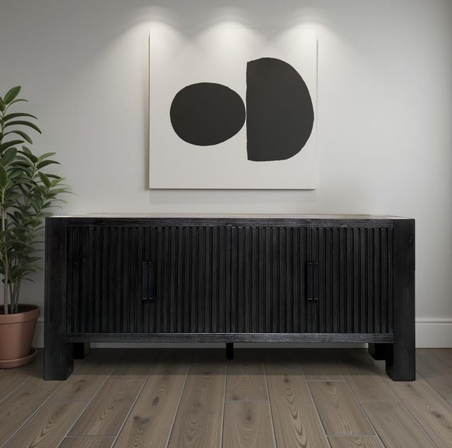 Nest Home Collections Reed Ebony Black Sideboard-1