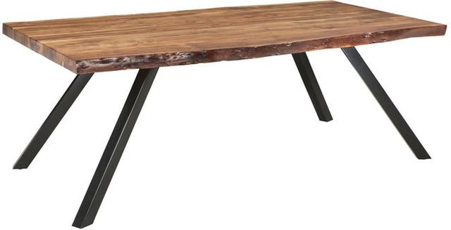 Modus Furniture Reese Natural Live Edge Dining Table with Black Base-0