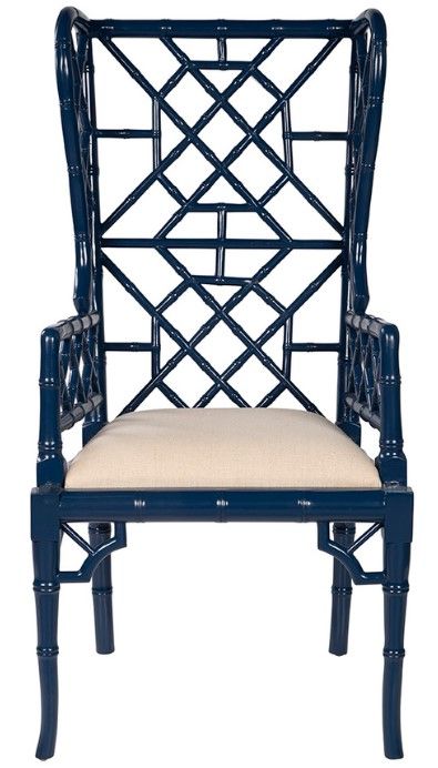 Furniture Classics Regency Blue Wingback Chair-1
