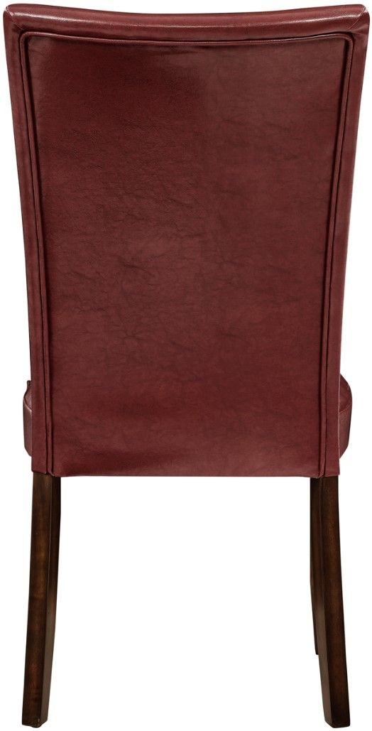 Steve Silver Co. Hartford Dark Oak/Red Upholstered Dining Side Chair-1