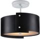 Currey & Company Ritsu Blacksmith/Sugar White Semi-Flush Lighting-0