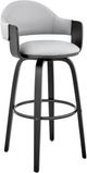Armen Living Daxton Gray/Matte Black Counter Stool-0