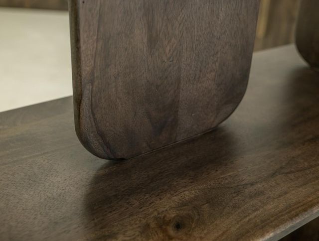 International Furniture Direct Mezquite Oil Black/Stained Dark Bookcase-4