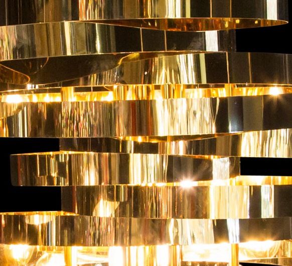 Michael Amini® Hemispheres Gold 8 Light Chandelier-1
