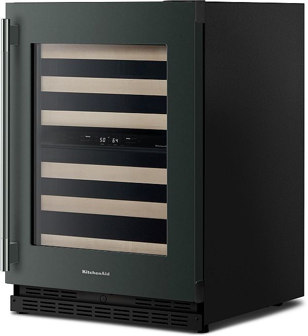 Kitchenaid® 24" Juniper Undercounter Wine Cooler with Full-Extension Wood-Front Racks-4
