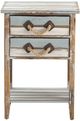 Crestview Collection Nantucket Blue Rectangular Accent Table with Brown Frame-1
