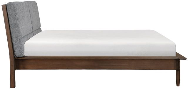 Homelegance® Astrid Gray/Walnut California King Upholstered Panel Bed-3